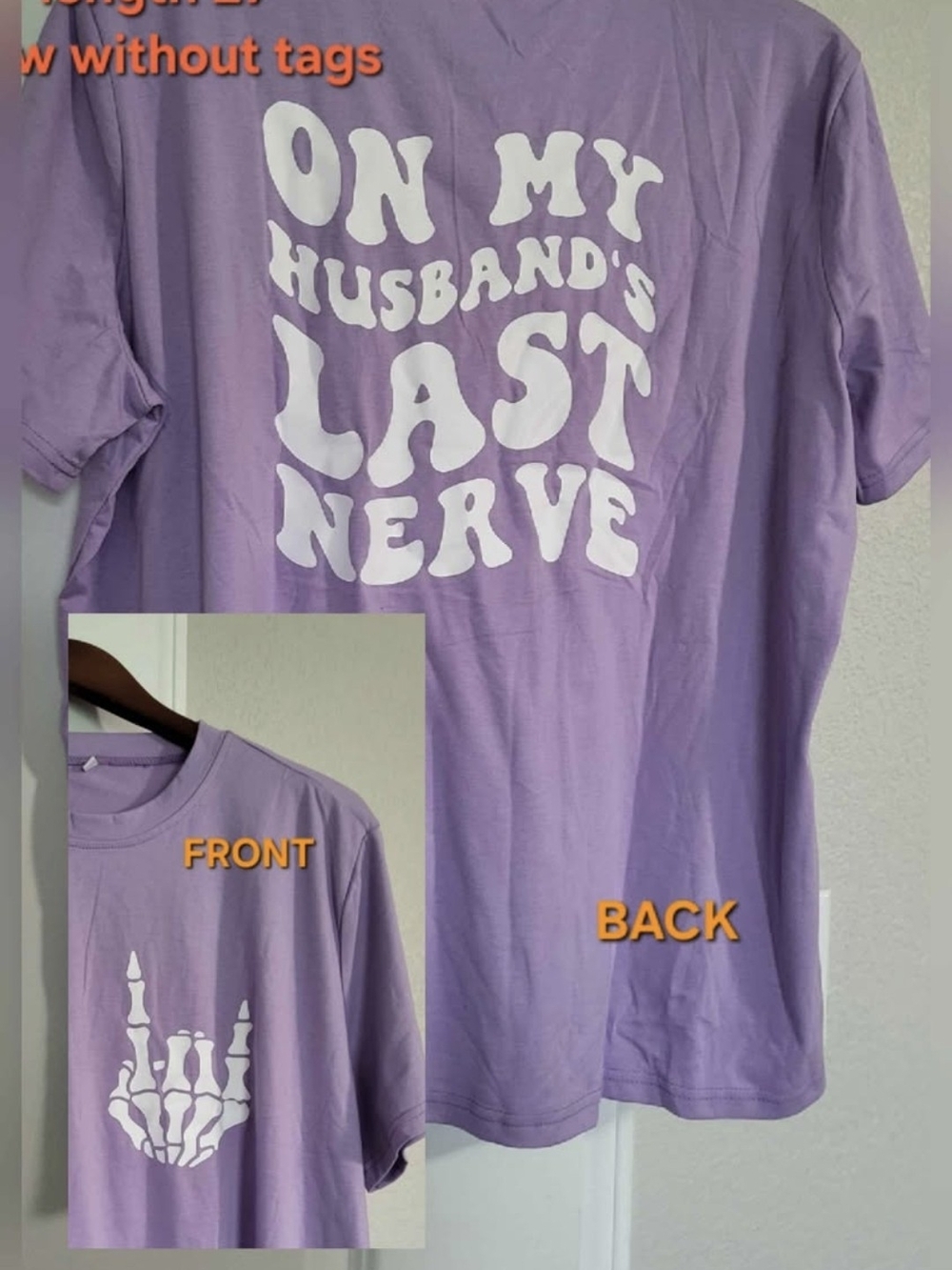 Lavender Graphic Tee - "On My Husband's Last Nerve"